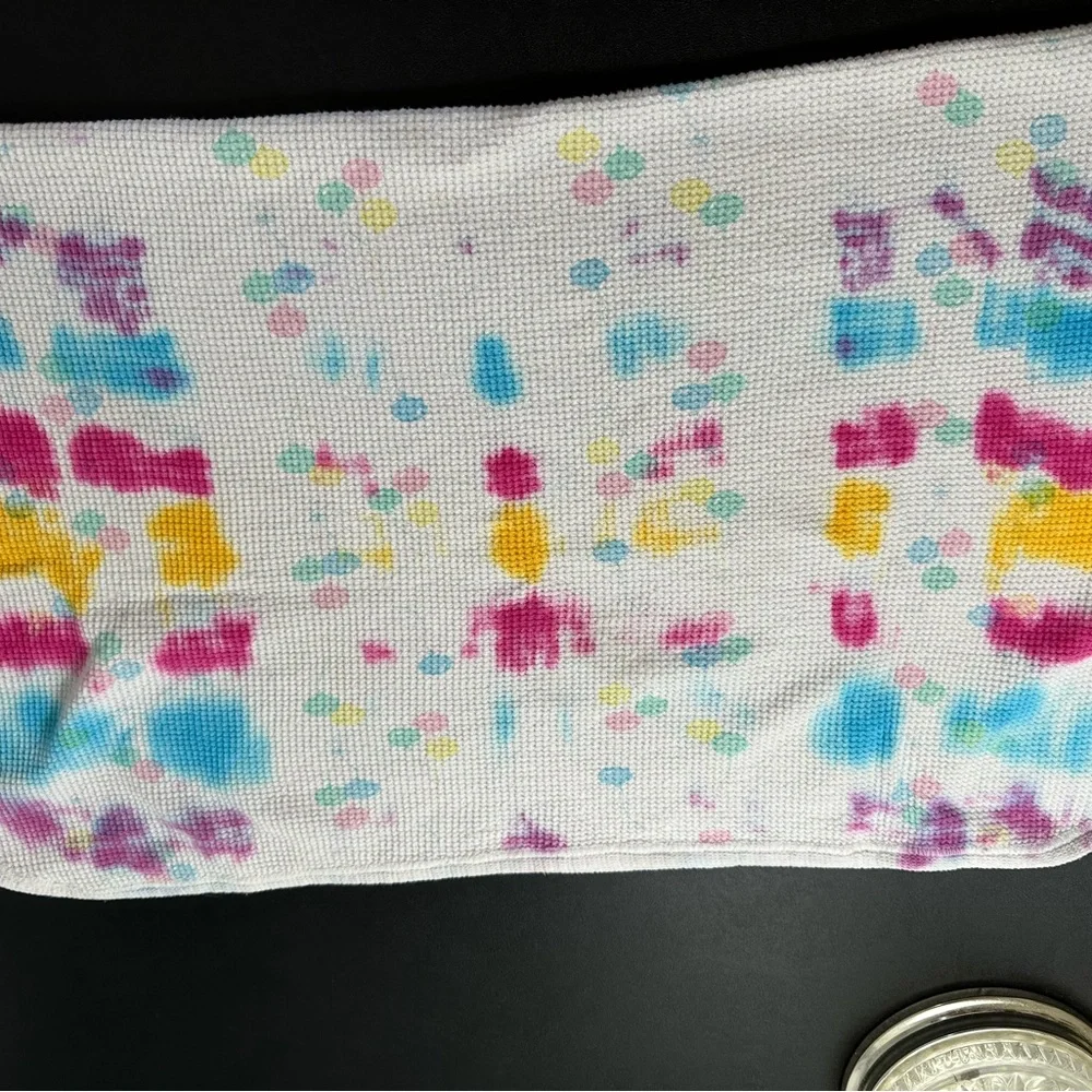 Baby Morgan Cotton Blanket Thermal Waffle Weave Tie-Dyed Balloons Vintage‎ USA